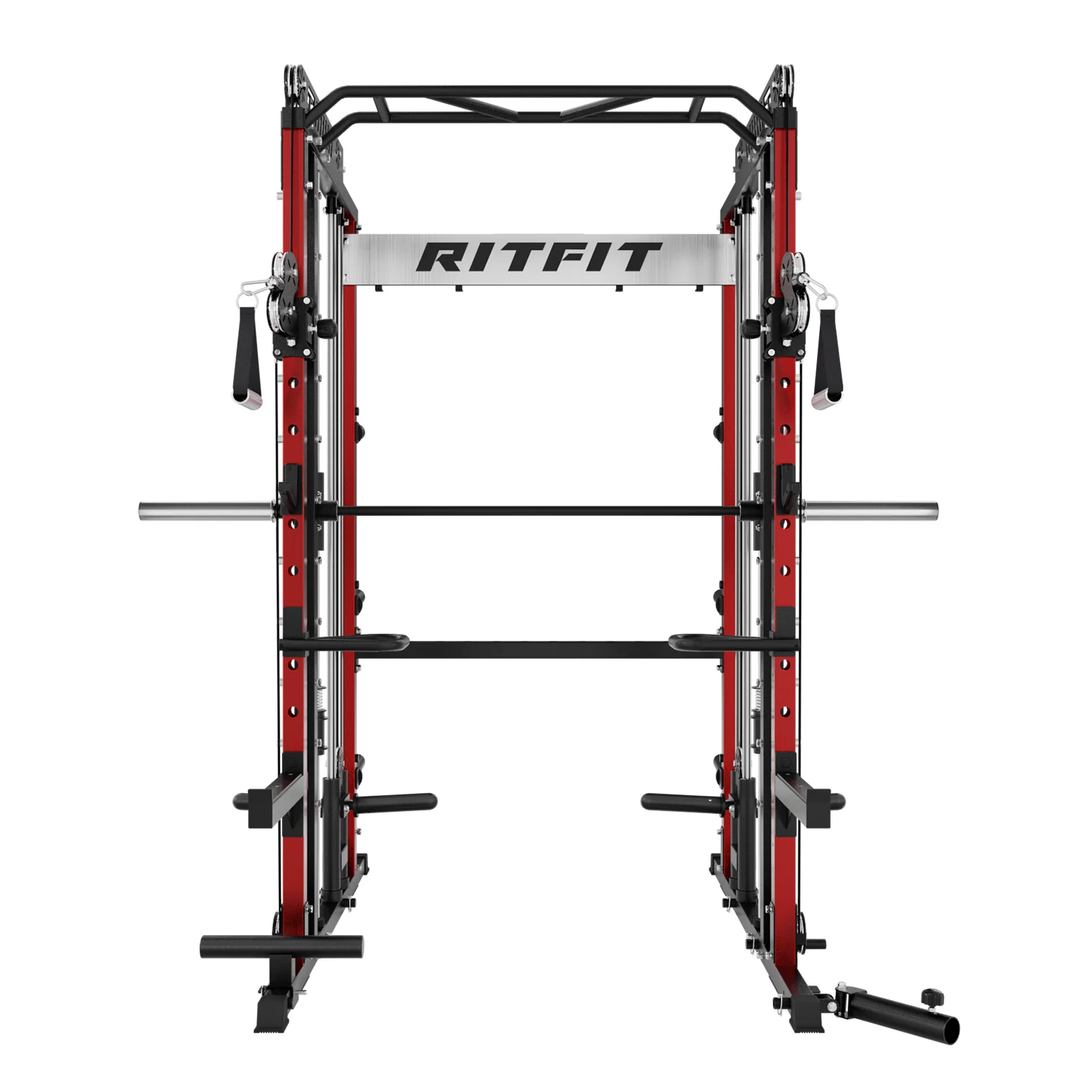 RitFit M1 PRO Multi-Functional Smith Machine with Cable Crossover System and Squat Rack for Home Gym - Image 19
