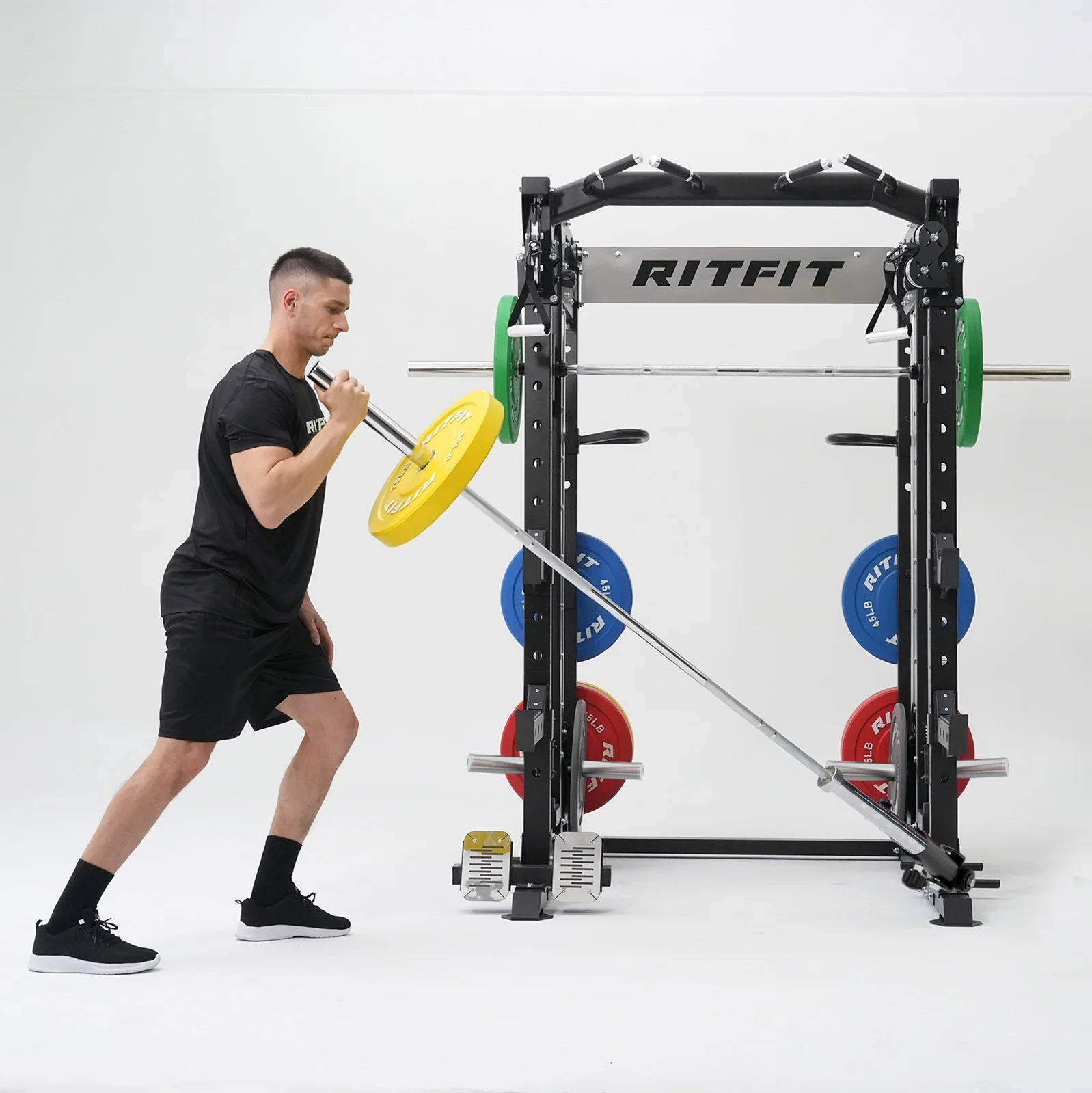 RitFit BUFFALO Smith Machine Home Gym Package with Lat Pull Down and Cable Crossover - Image 11