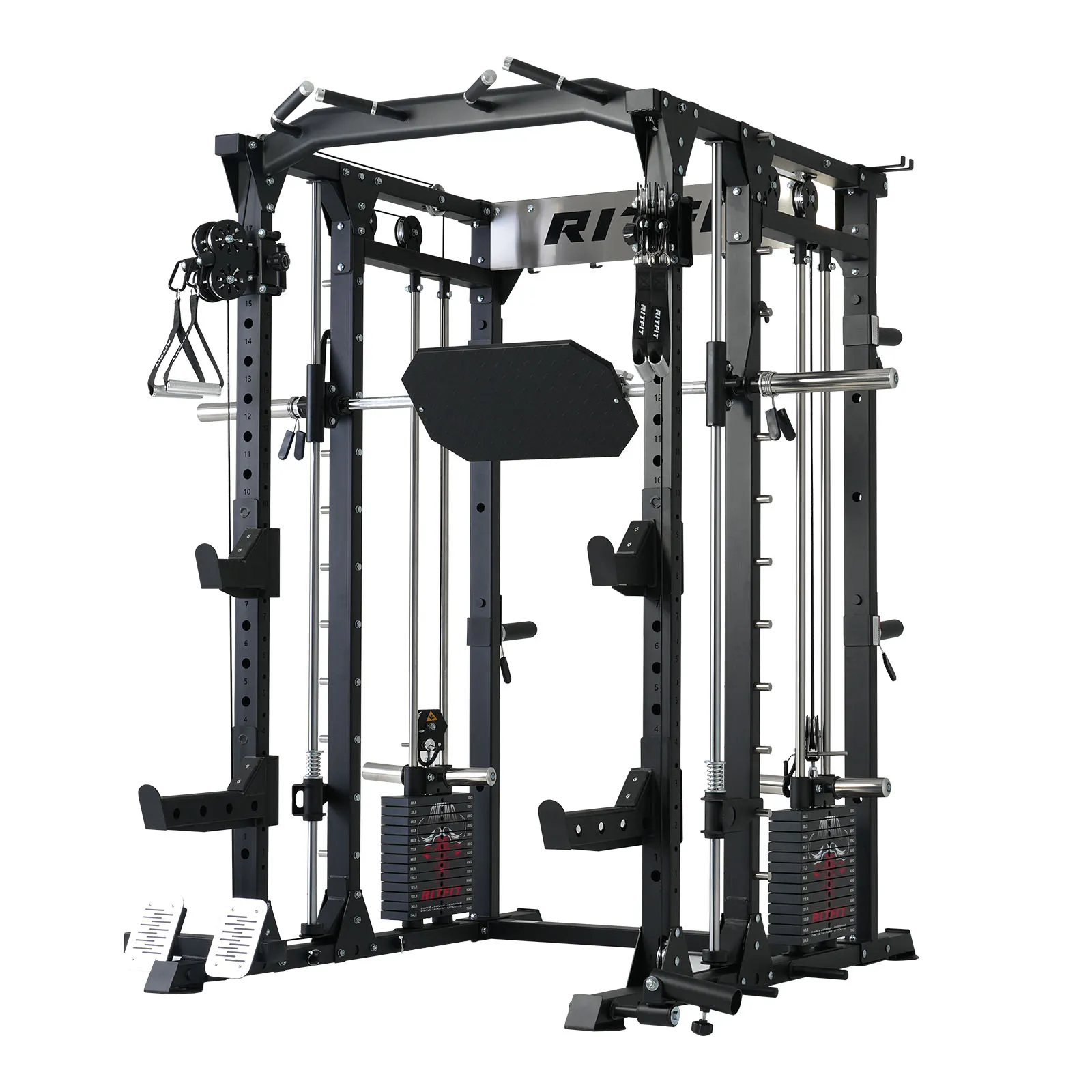 RitFit Buffalo Wild Smith Machine with Adjustable Dual Cable System - Image 8