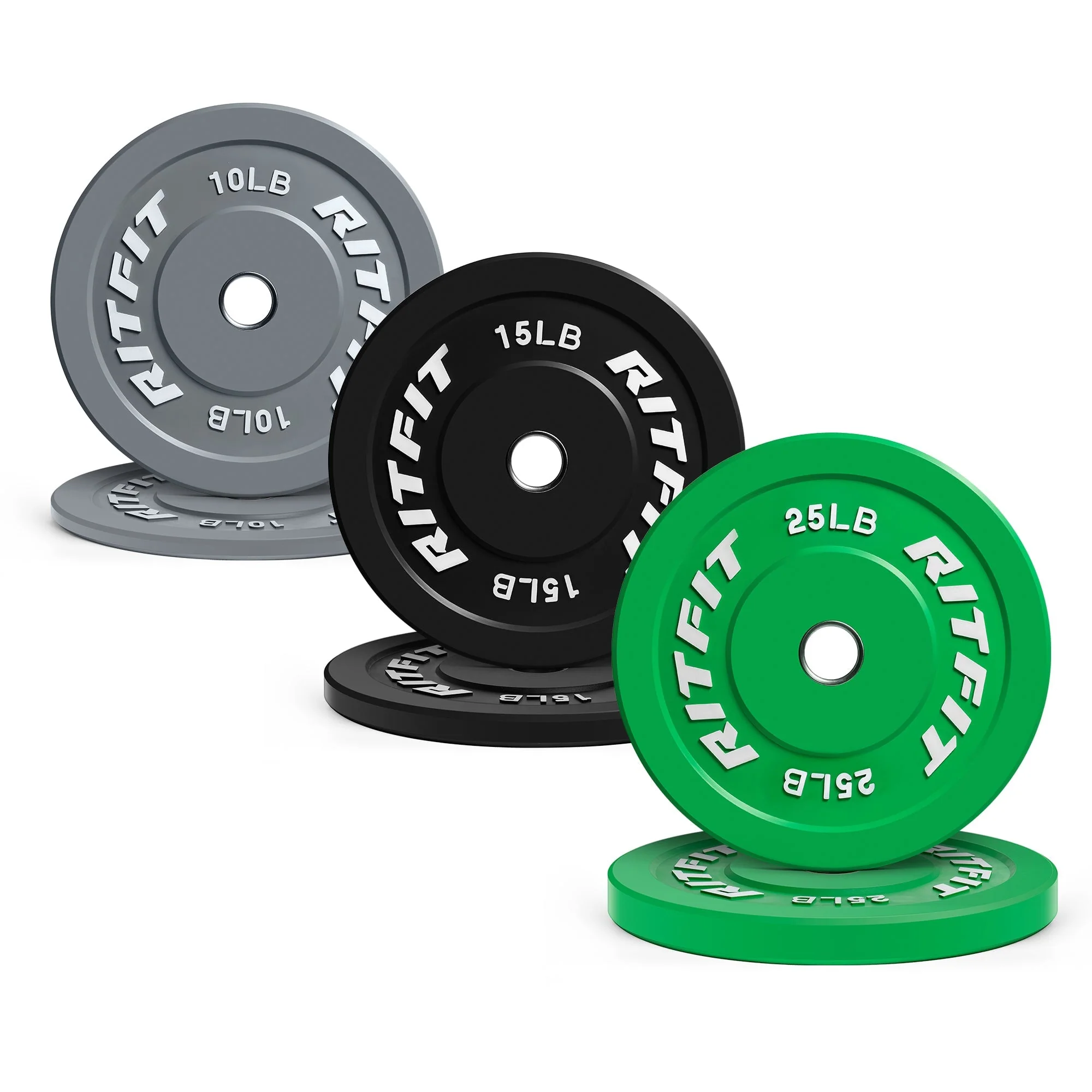 RitFit Color Olympic Bumper Weight Plates - 2-Inch - Image 13
