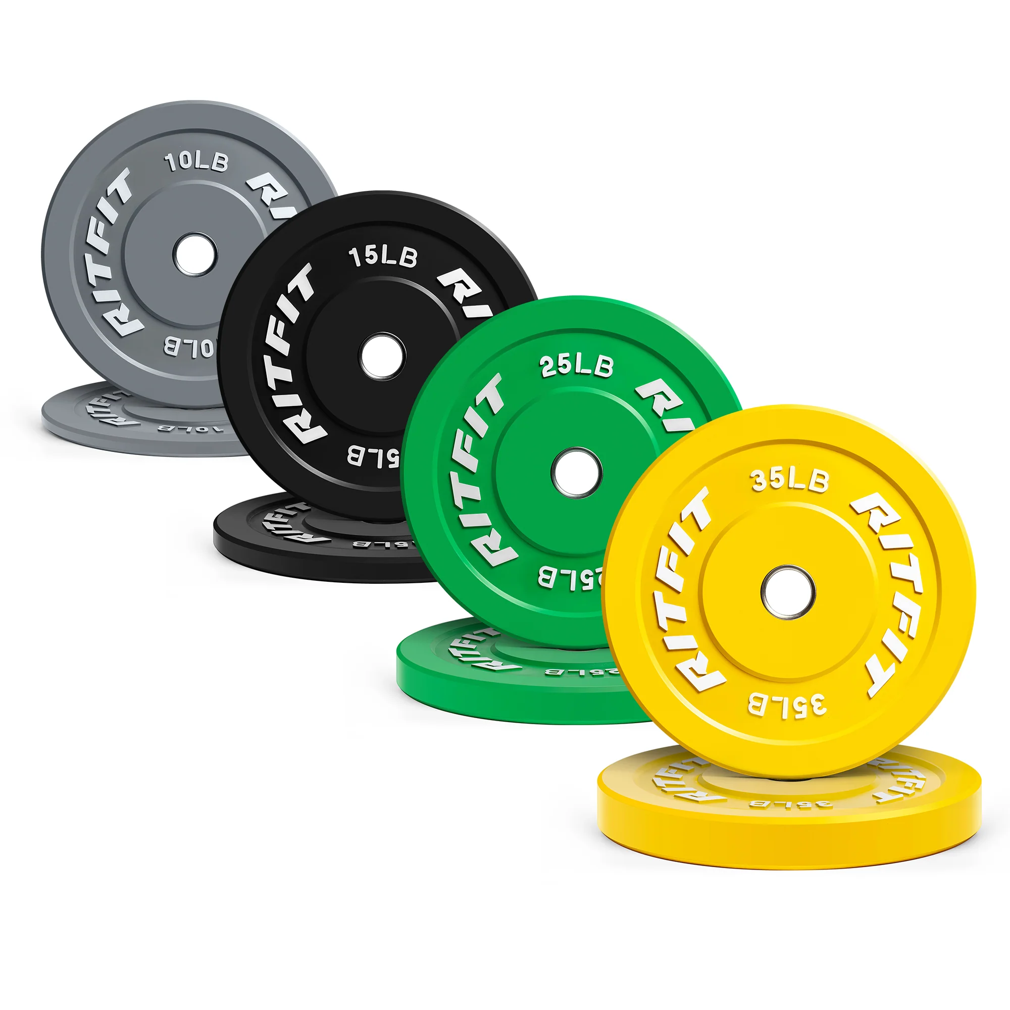 RitFit Color Olympic Bumper Weight Plates - 2-Inch - Image 14