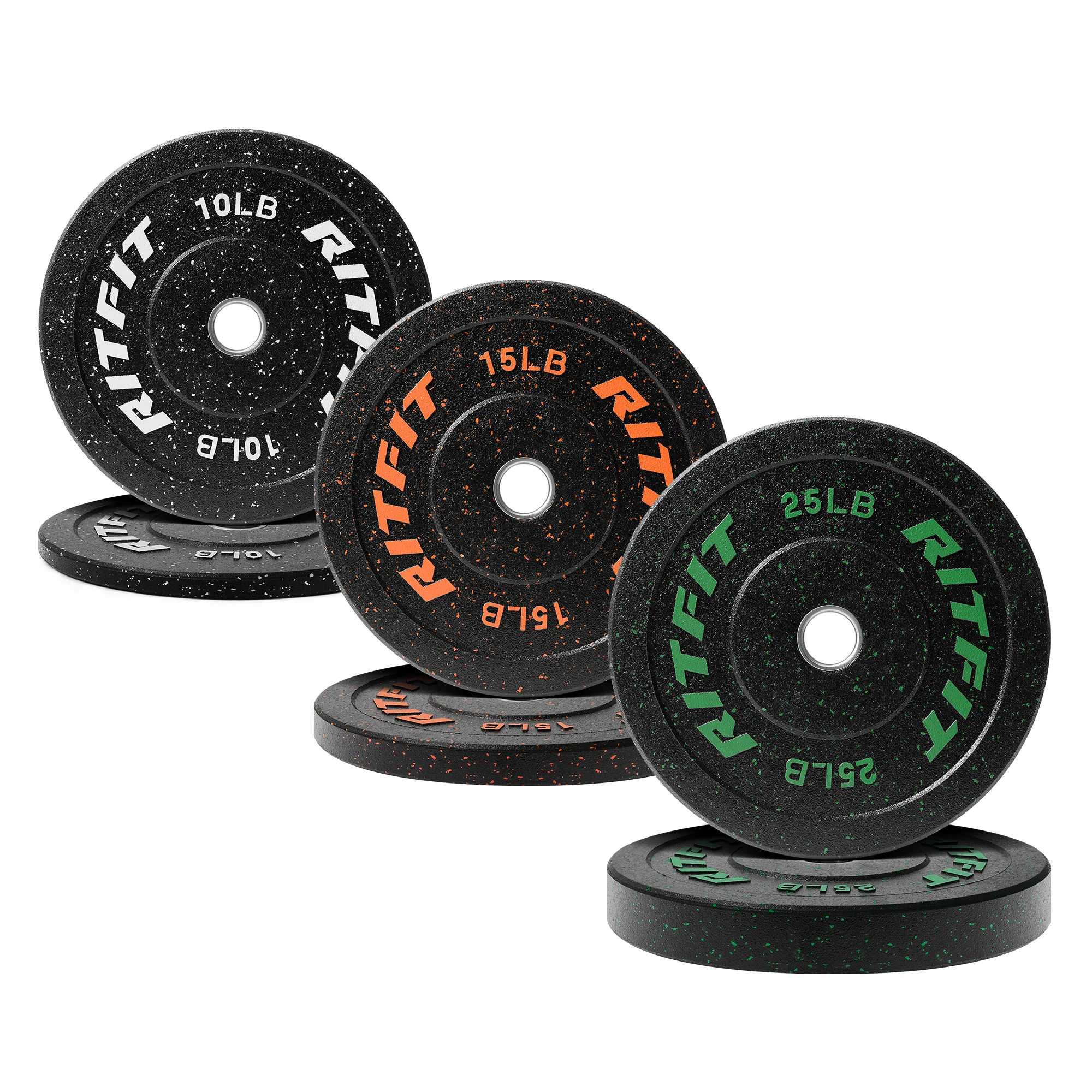 RitFit Fleck Olympic Bumper Weight Plates - 2-Inch - Image 20