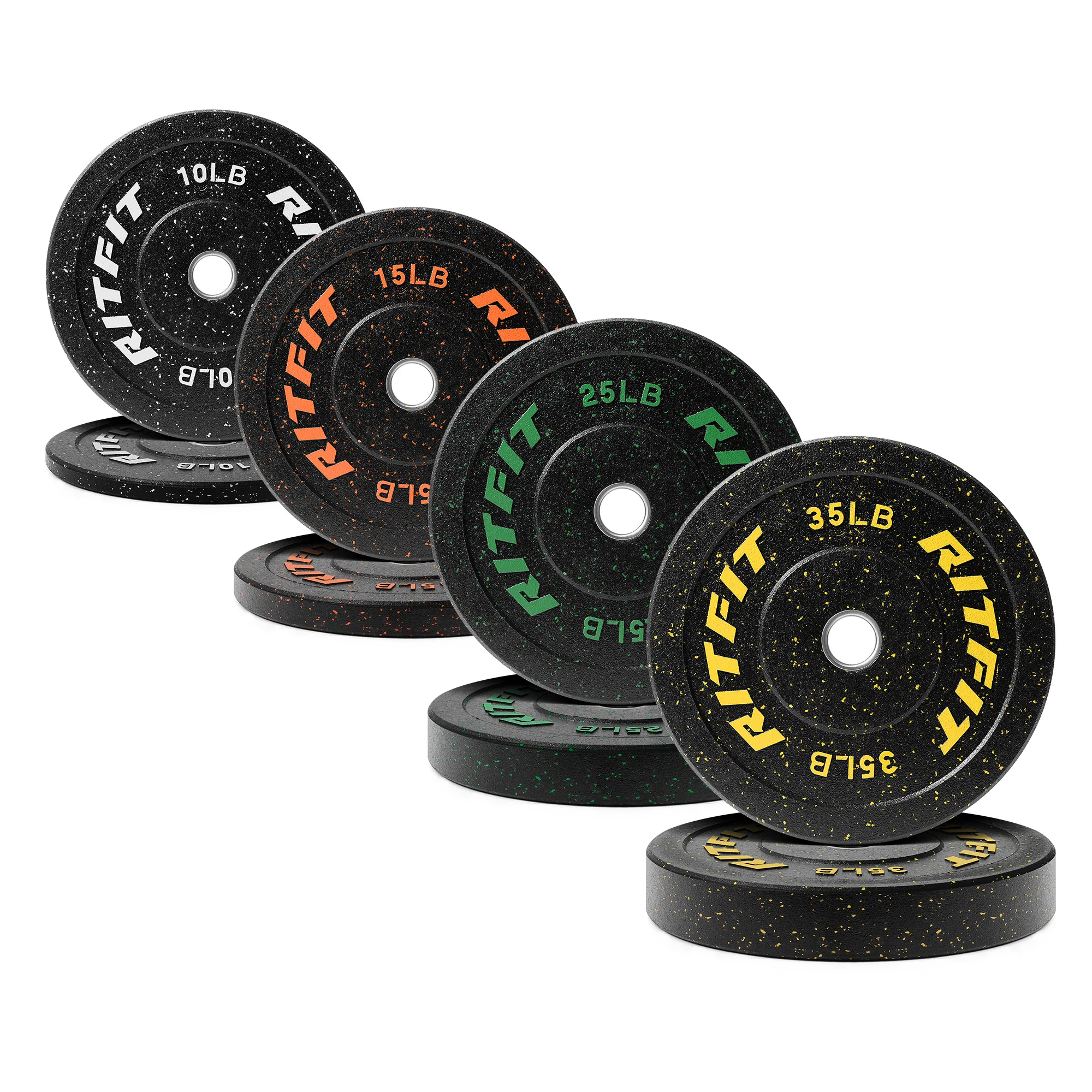 RitFit Fleck Olympic Bumper Weight Plates - 2-Inch - Image 21