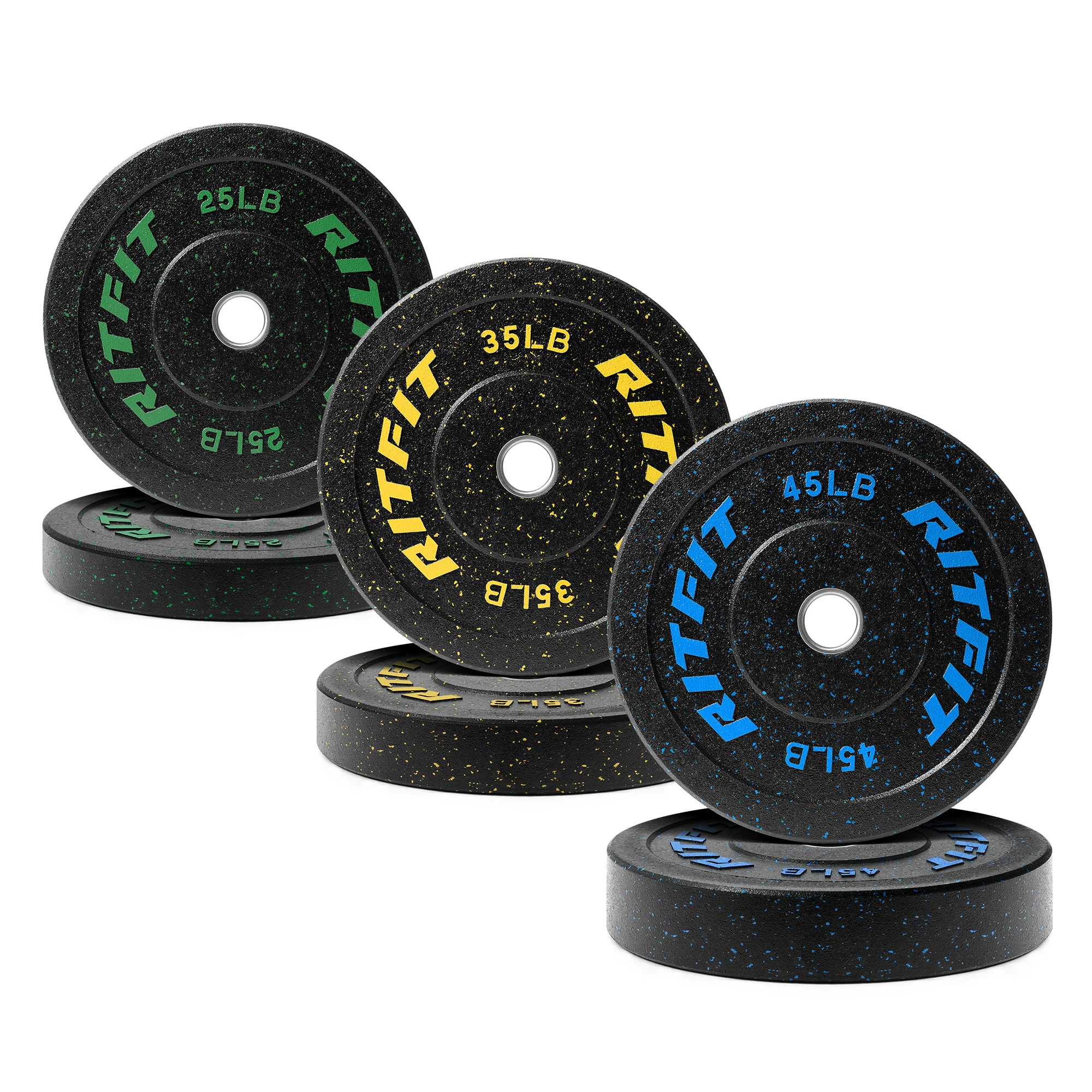 RitFit Fleck Olympic Bumper Weight Plates - 2-Inch - Image 22