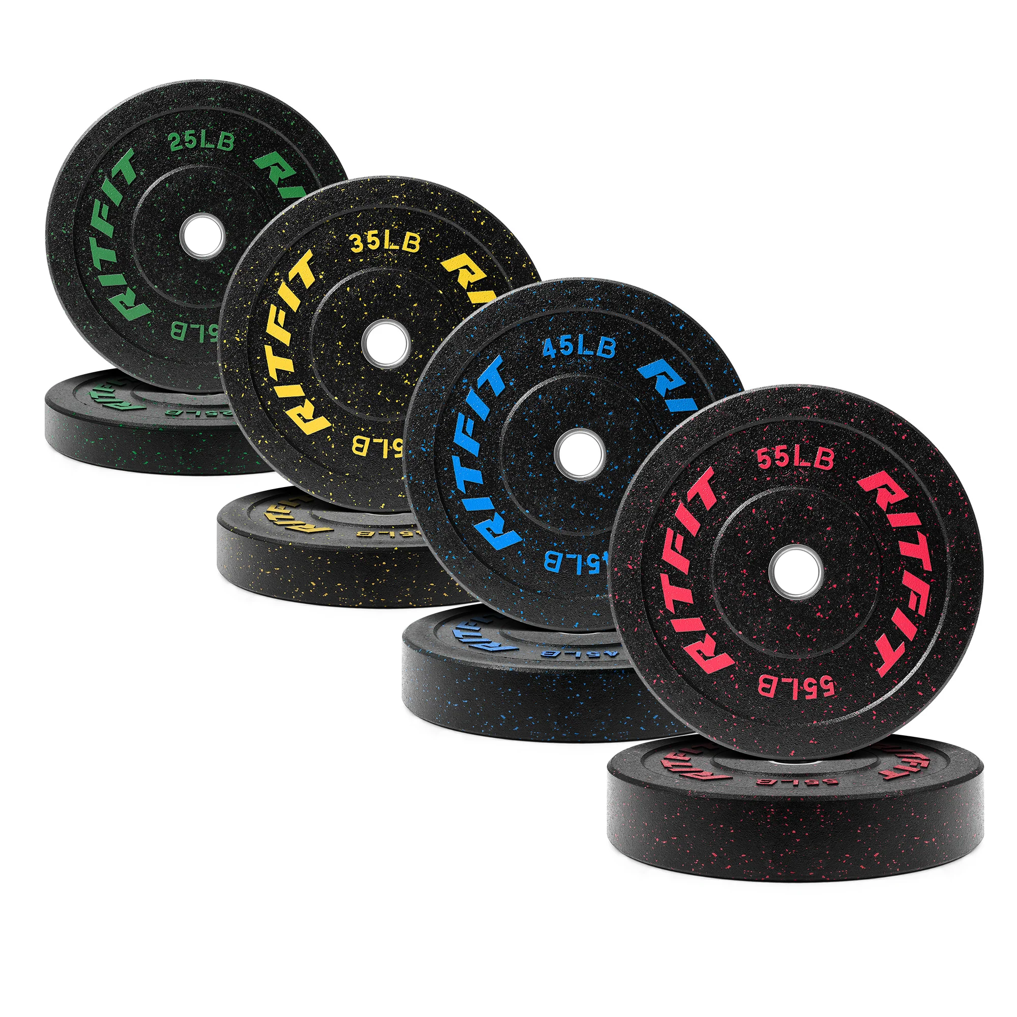 RitFit Fleck Olympic Bumper Weight Plates - 2-Inch - Image 24
