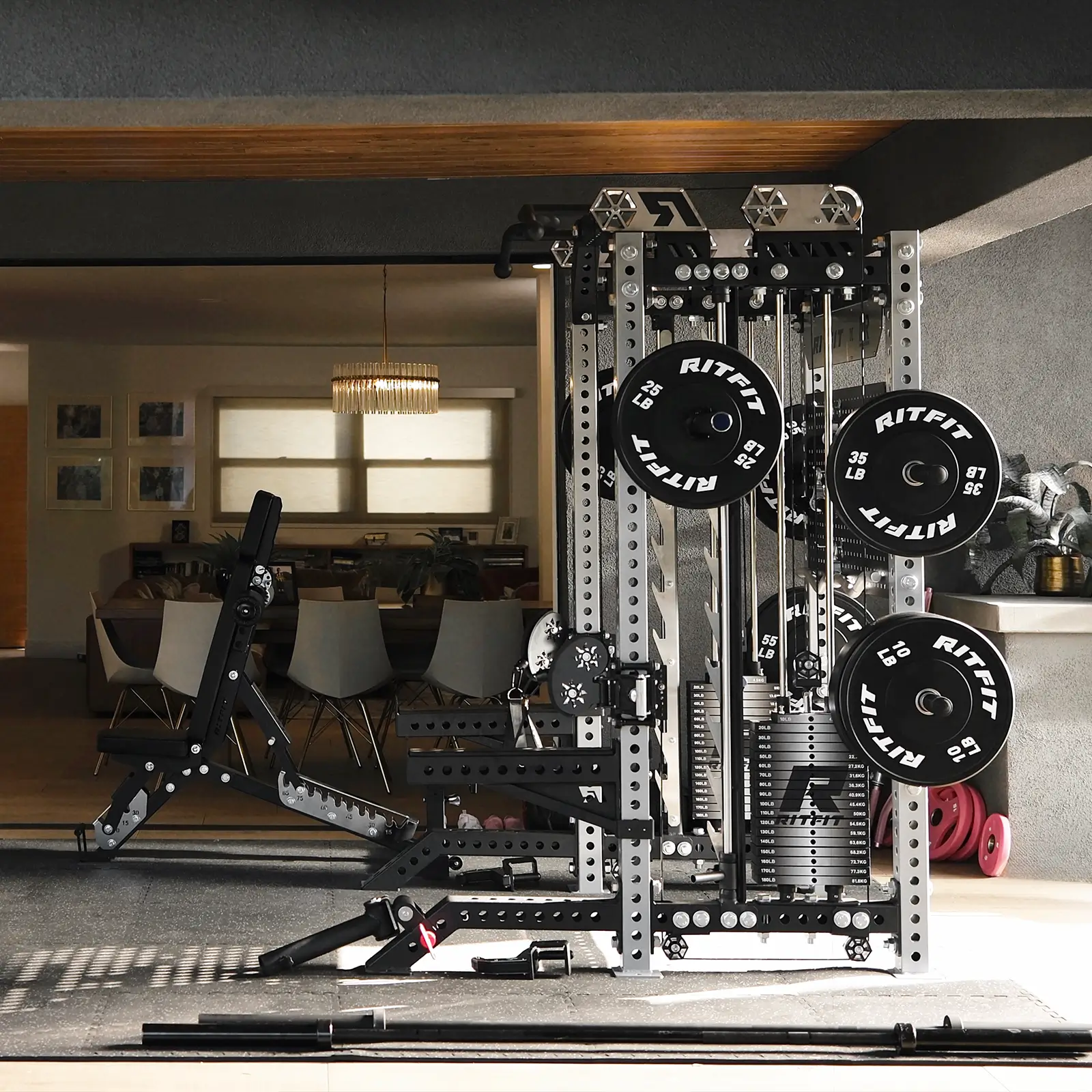 RitFit M3 Home Gym Smith Machine with Cable Crossover - Image 8