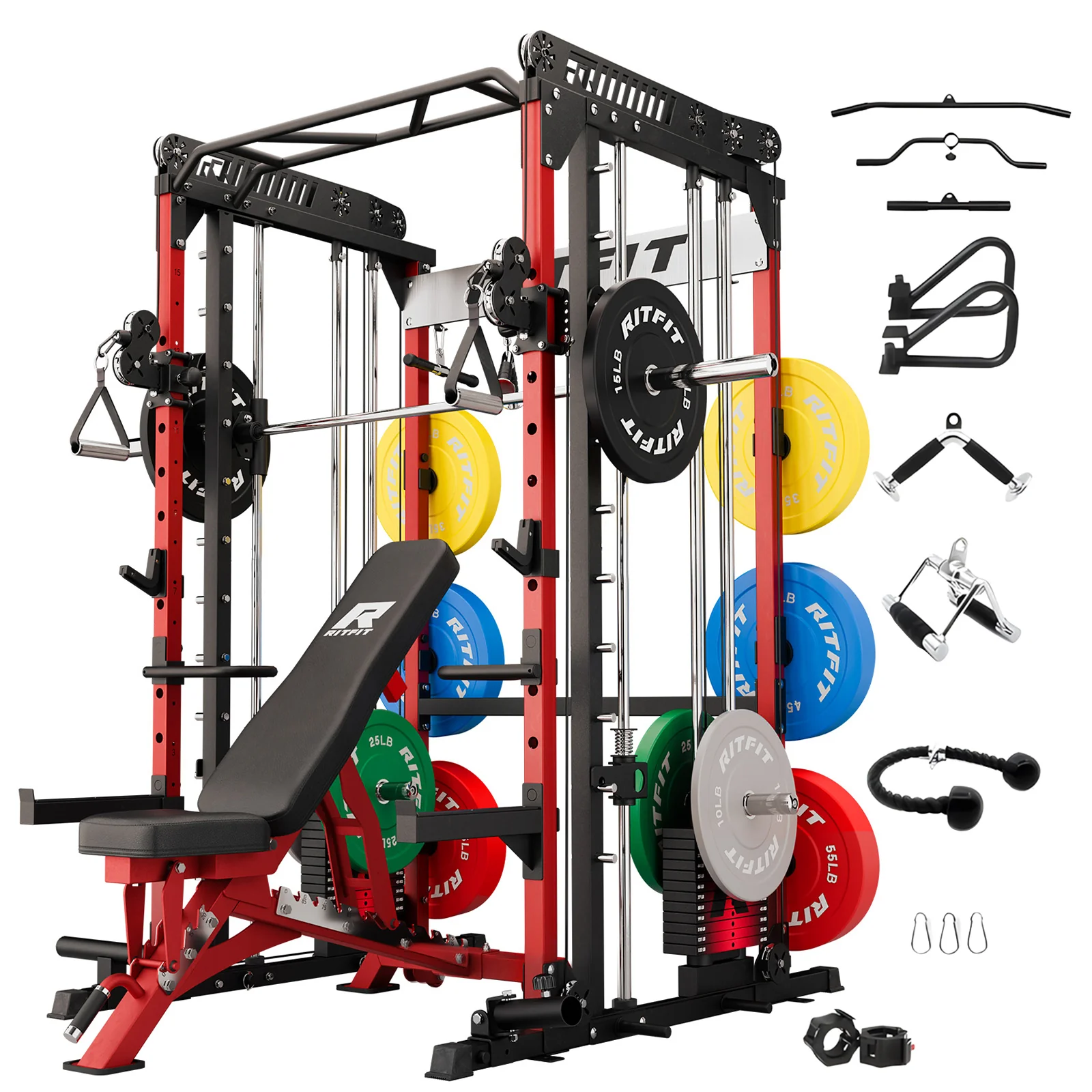 RitFit M1 PRO Smith Machine Weight Stack Home Gym Package - Image 25