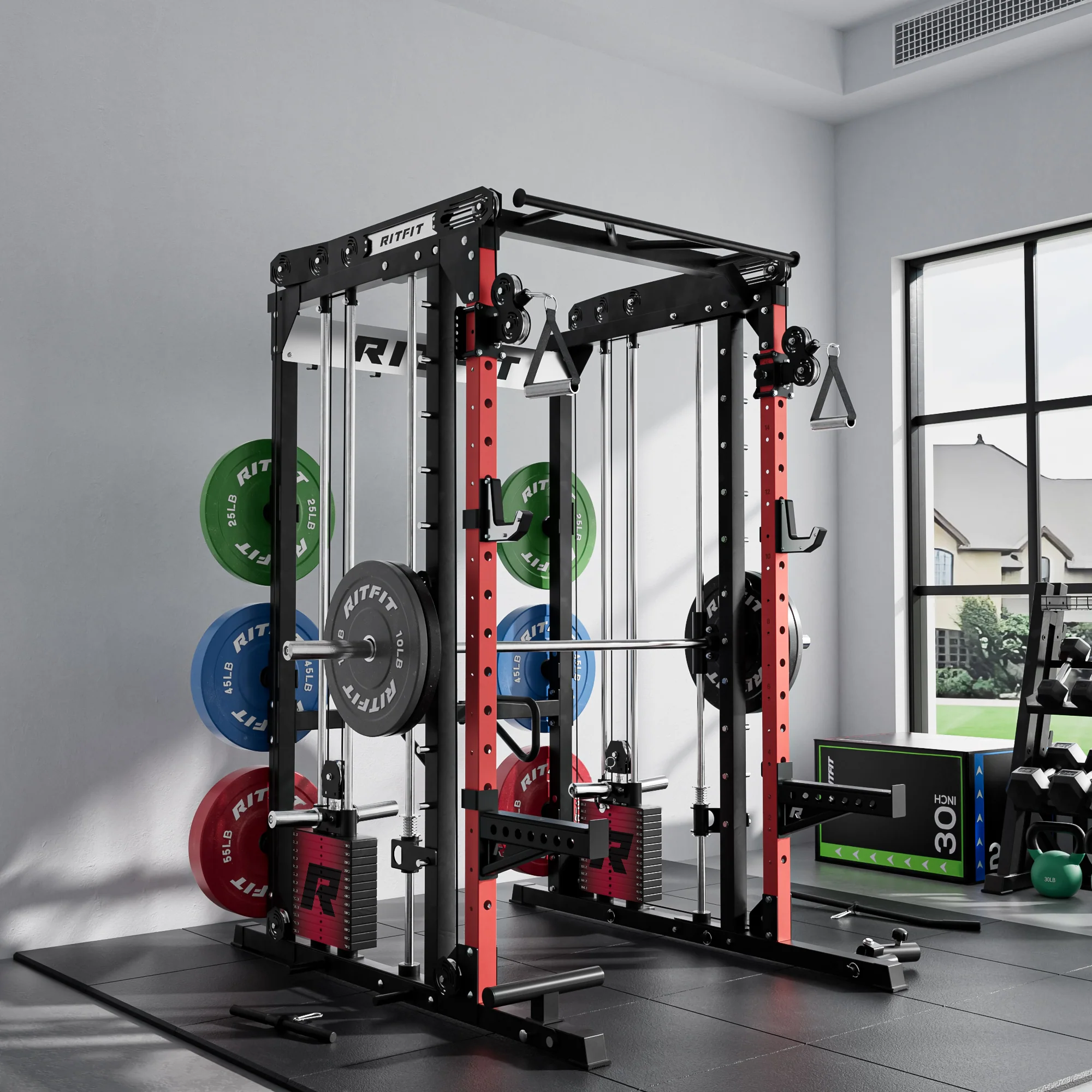RitFit M2 Multi-Functional Modular Home Gym Smith Machine Tailored to All Fitness Levels - Image 4
