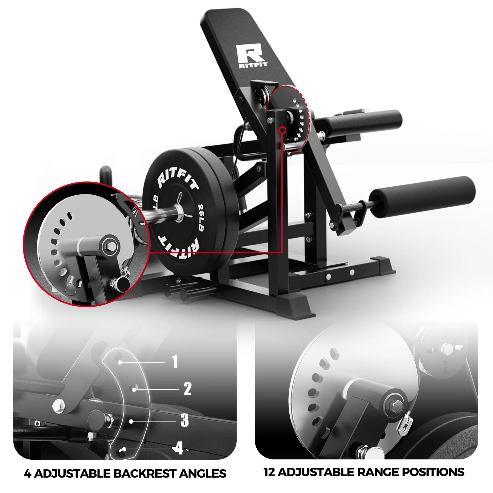 RitFit PLC01 Leg Extension Curl Machine - Image 3